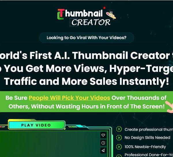 Thumbnail Creator Review + OTO - Created by Venkatesh Kumar